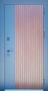 Металлическая дверь «термо» МДФ RAL с реечным оформлением