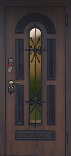 Остекленная входная дверь с терморазрывом для дома (влагостойкий МДФ)