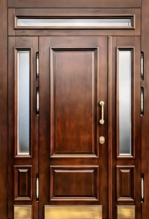 Входная группа с терморазрывом, отбойниками и остеклением (МДФ шпон с багетом) Входная группа с терморазрывом, отбойниками и остеклением (МДФ шпон с багетом)